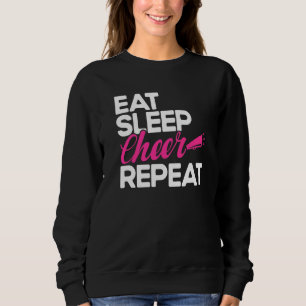 Cheerleading Eat Sleep Cheer Repeat Cheerleader Ba Sweatshirt
