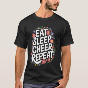 Cheerleading Eat Sleep Cheer Repeat T-Shirt
