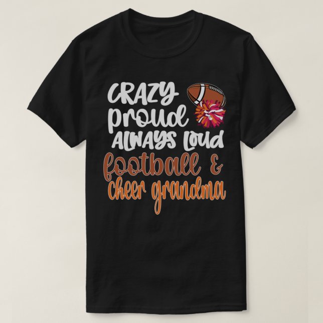 Cheerleading Football Cheer Grandma Cheerleader Fo T-Shirt (Design Front)
