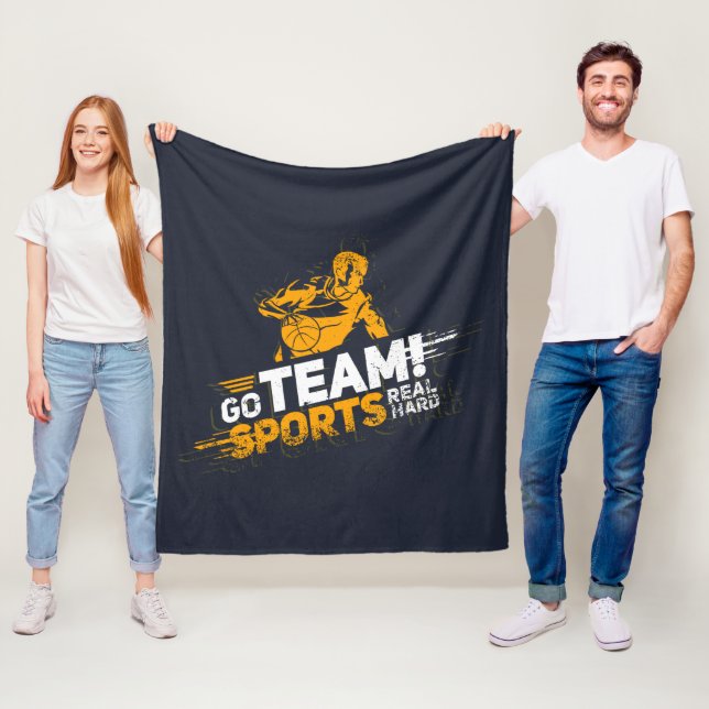 Cheerleading Gag Sports Real Hard Fleece Blanket (In Situ)