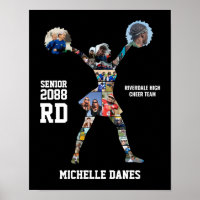 Cheerleading Girl Cheer Team Photo Collage
