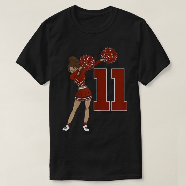 Cheerleading Girl Cute Birthday Cheer Cheerleader  T-Shirt (Design Front)