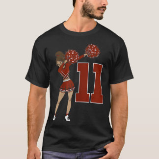 Cheerleading Girl Cute Birthday Cheer Cheerleader  T-Shirt