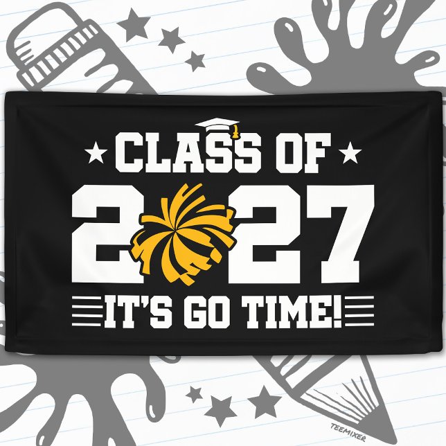 Cheerleading Graduation Time Senior Class of 2027 Banner (Creator Uploaded)