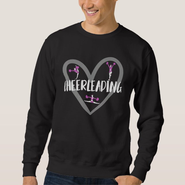 Cheerleading Heart For Cheerleader Sweatshirt (Front)