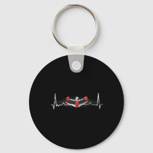 Cheerleading Heartbeat Cheer Girl Cheering Cheerle Key Ring