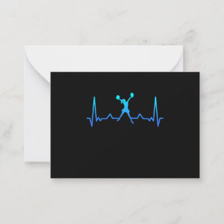 Cheerleading Heartbeat Cheerleader Girls Card
