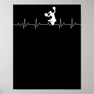 Cheerleading Heartbeat Funny TShirt Poster