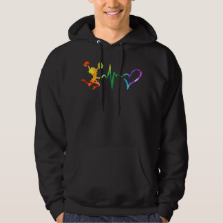 Cheerleading heartbeat watercolor_077 hoodie