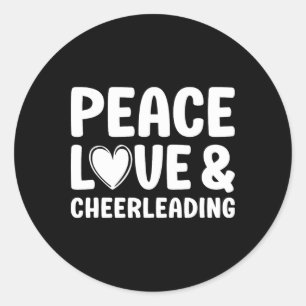 Cheerleading I Love Cheerleading For Women Cheer Classic Round Sticker