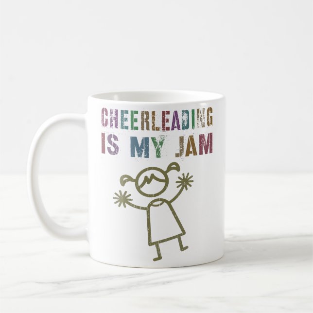 Cheerleading Is My Jam Cheerleading Team Coffee Mug (Left)