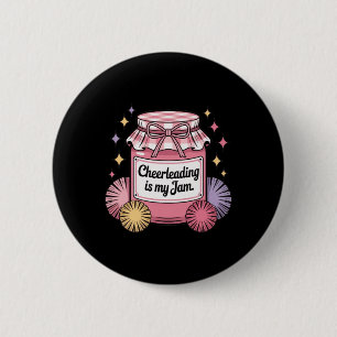 Cheerleading Is My Jam Vintage Jar 6 Cm Round Badge