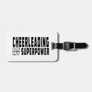 Cheerleading is my superpower luggage tag