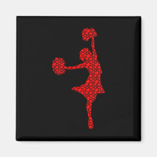 Cheerleading Lovers Valentine Hearts Love Cheerlea Magnet