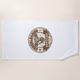Cheerleading Mascot Cat Cheerleading Mascot Cat Vi Beach Towel