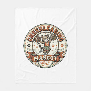 Cheerleading Mascot Cat Cheerleading Mascot Cat Vi Fleece Blanket