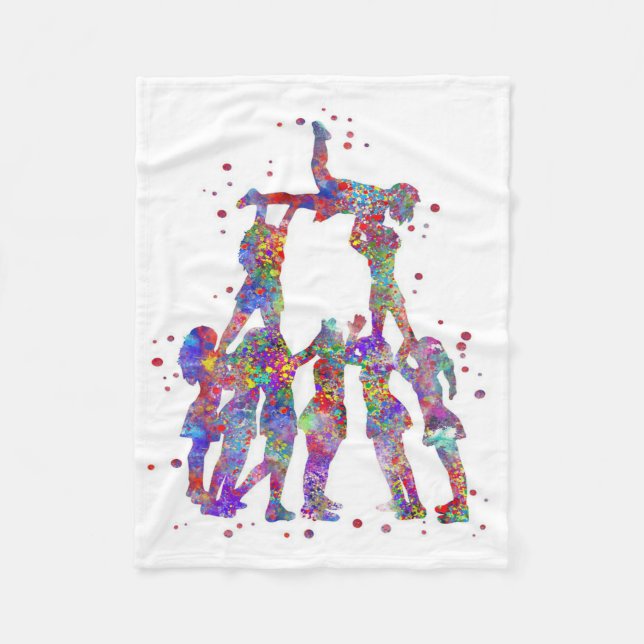 Cheerleading Owner Gift | Cute Birthday Fleece Blanket (Front)