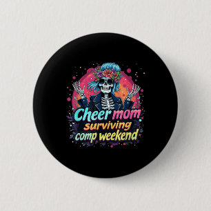 Cheerleading Parent Coffee Cheer Mum Surviving Com 6 Cm Round Badge
