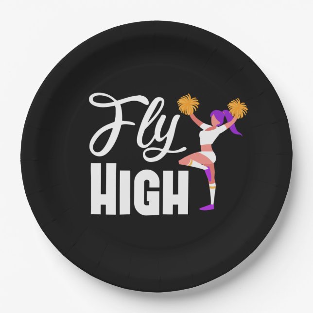 Cheerleading Party Decorations Cheerleader Plates (Front)