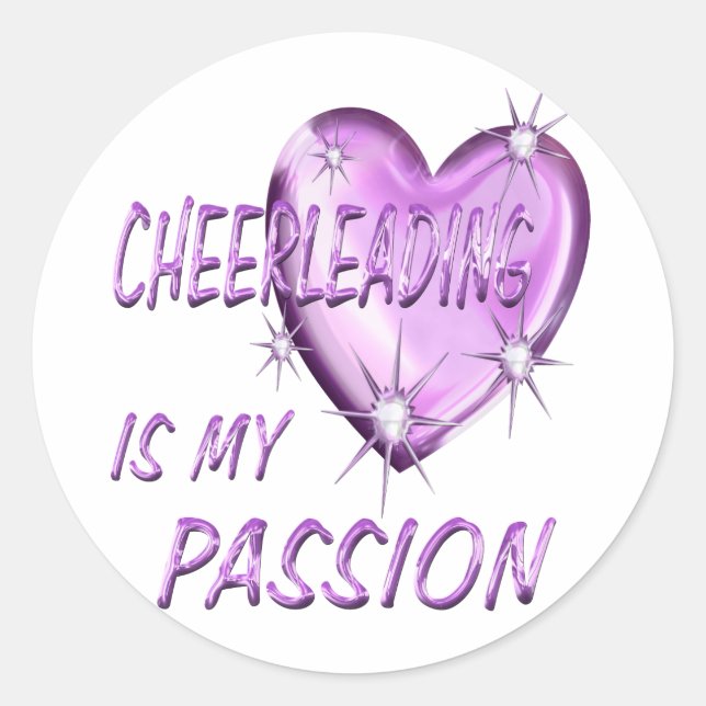 CHEERLEADING PASSION CLASSIC ROUND STICKER (Front)