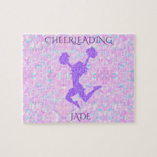 Cheerleading pastel puzzle with personalised name