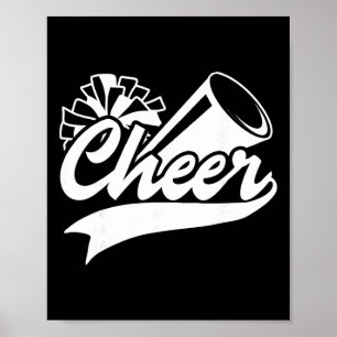 Cheerleading Peace Love Cheer Cheerleader Colors M Poster
