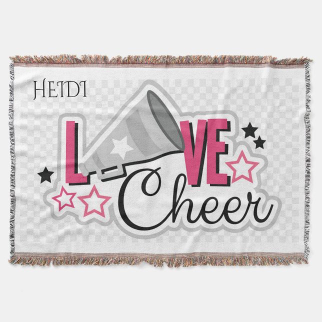Cheerleading personalised throw blanket. blanket (Front)