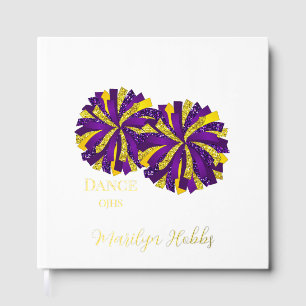 Cheerleading Pom Poms Personalised Foil Scrapbook Guest Book