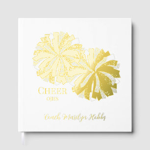 Cheerleading Pom Poms Personalised Foil Scrapbook Guest Book