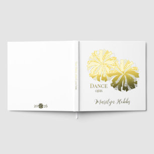 Cheerleading  Pom Poms Personalised Foil Scrapbook Guest Book