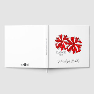 Cheerleading Pom Poms Personalised Foil Scrapbook Guest Book