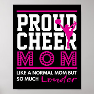 Cheerleading Proud Cheer Mom Graphic Poster