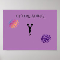 Cheerleading purple poster.