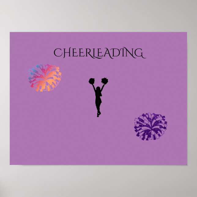 Cheerleading purple poster. poster (Front)