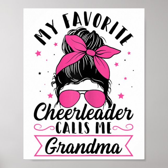 Cheerleading Quote For A Cheer Grandma  Poster (Front)