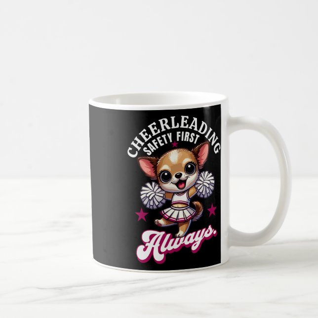 Cheerleading Safety First - Always Promote Safe St Coffee Mug (Right)