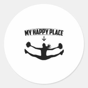 Cheerleading Sayings   Sport Cheerleader Gifts Classic Round Sticker