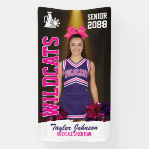 Cheerleading Senior Cheer Team Custom Sports Photo Banner