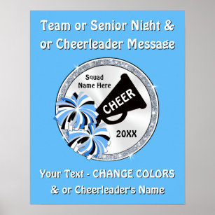 Cheerleading Senior Night Poster Ideas, Your TEXT