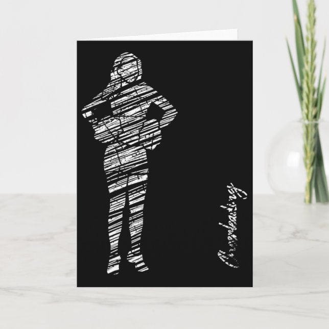 Cheerleading Silhouette Cheer  Card (Front)