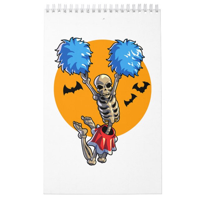 Cheerleading Skeleton Halloween Cheer Mum Girls Wo Calendar (Cover)