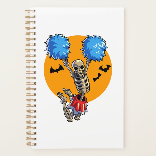 Cheerleading Skeleton Halloween Cheer Mum Girls Wo Planner (Front)