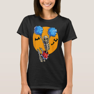 Cheerleading Skeleton Halloween Cheer Mum Girls Wo T-Shirt