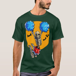 Cheerleading Skeleton Halloween Cheer Mum Girls Wo T-Shirt