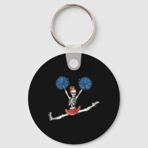 Cheerleading Skeleton Halloween Cheer Skeleton Che Key Ring