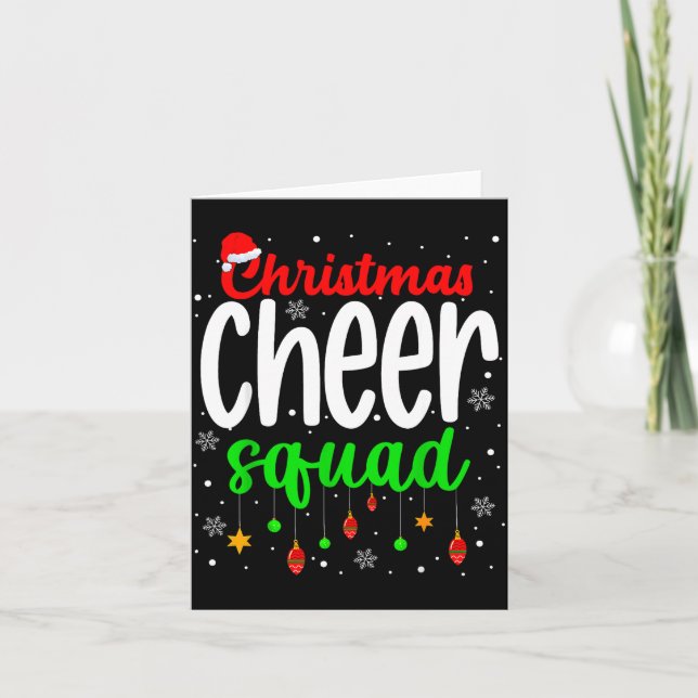 Cheerleading Srts Lover Christmas Cheer Squad  Card (Front)