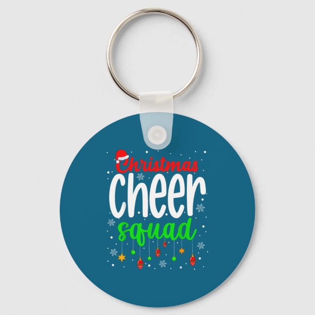 Cheerleading Srts Lover Christmas Cheer Squad  Key Ring (Front)