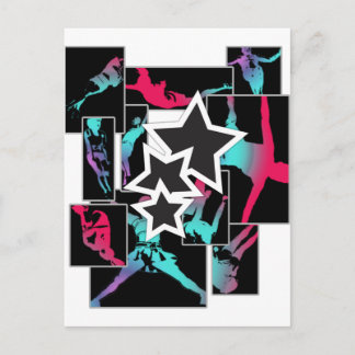 Cheerleading stunts postcard