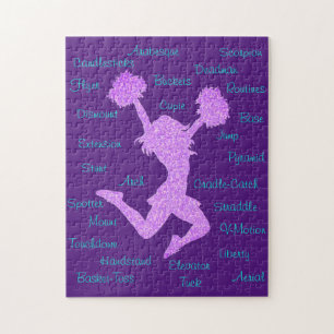 Cheerleading Terms Typography Jigsaw Puzzle