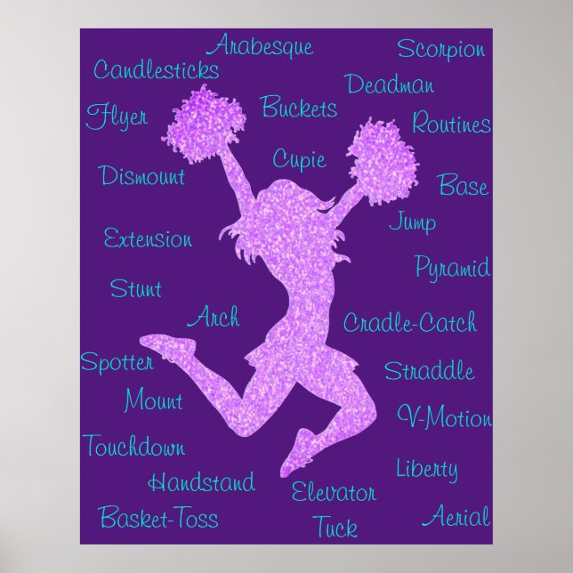 Cheerleading Terms Typography  Poster (Front)